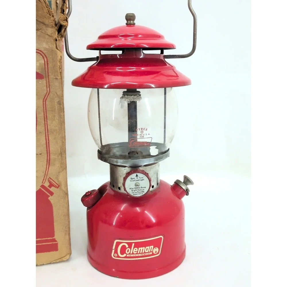 Vintage 1970 Coleman 200A Red Lantern 5 / 70 With Original Box